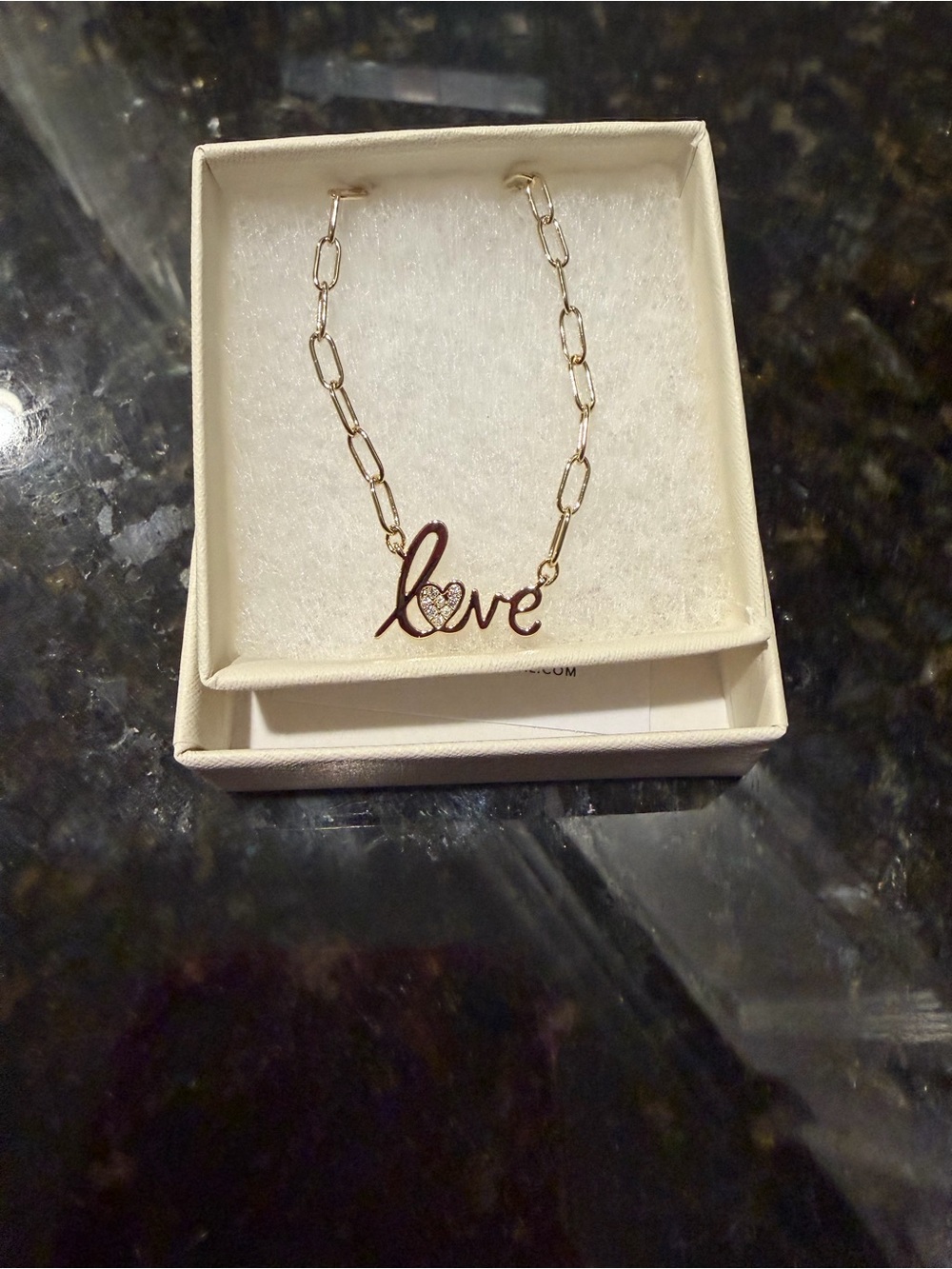 Touchstone crystal by Swarovski love necklace
